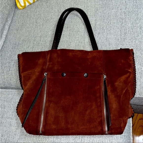 Gorgeous All Saints Fluer De Lis East West Suede Tote
Burgundy Handbag ! - Picture 6 of 10